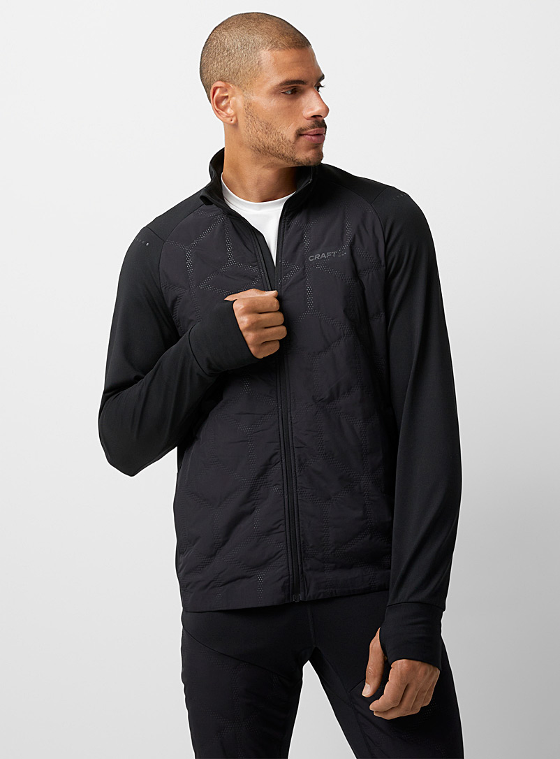 CRAFT Black ADV Subz quilted zip-bib sweatshirt for men