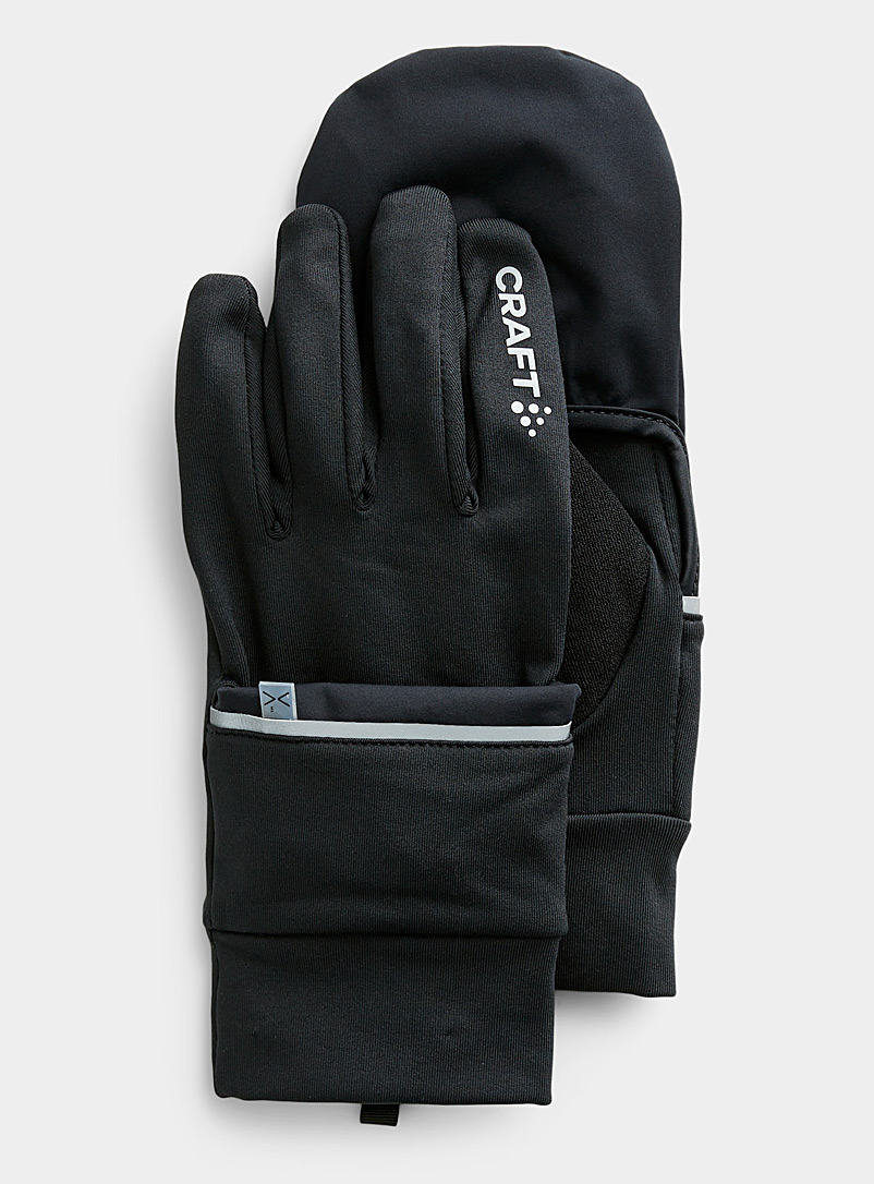 CRAFT Black Hybrid gloves for men