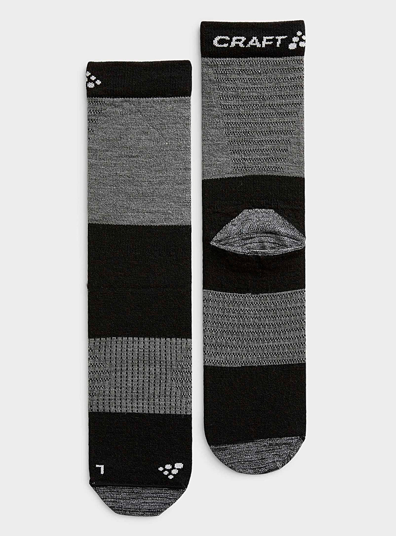 CRAFT Patterned Grey XC running sock for men