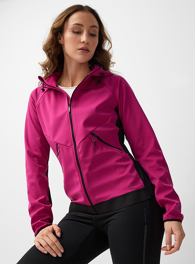 CRAFT Pink Glide hooded jacket for women
