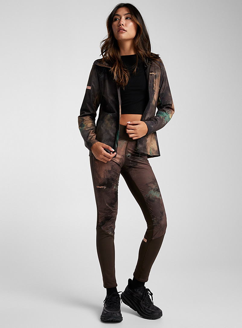 CRAFT Patterned Black Mineral pattern ADV SubZ thermal legging for women