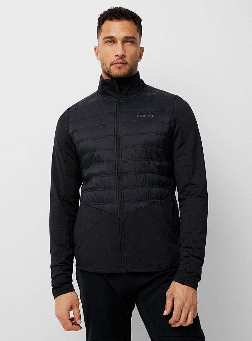 CRAFT Black ADV Essence Warm half-quilted jacket for men