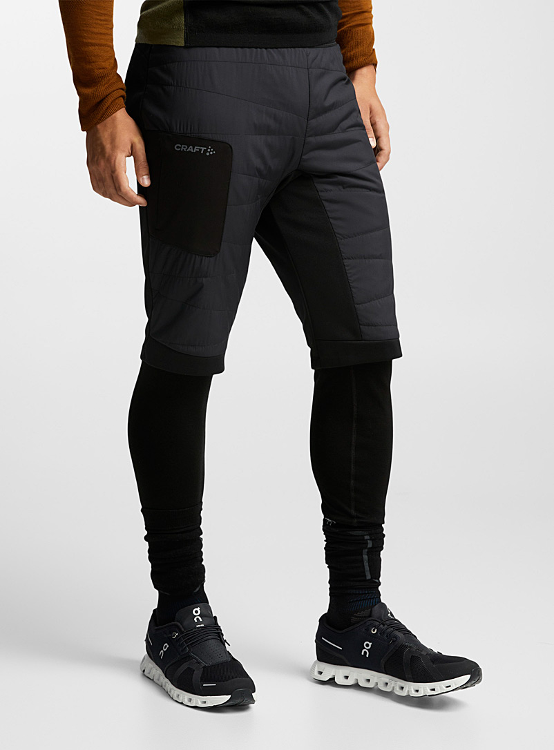 CRAFT Black Core Nordic quilted shorts for men
