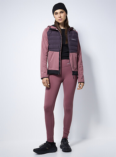 CRAFT Pink ADV Essence Warm thermal legging for women