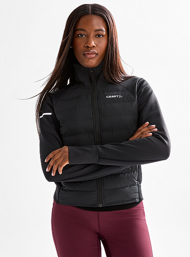 CRAFT Black SubZ semi-quilted jacket for women