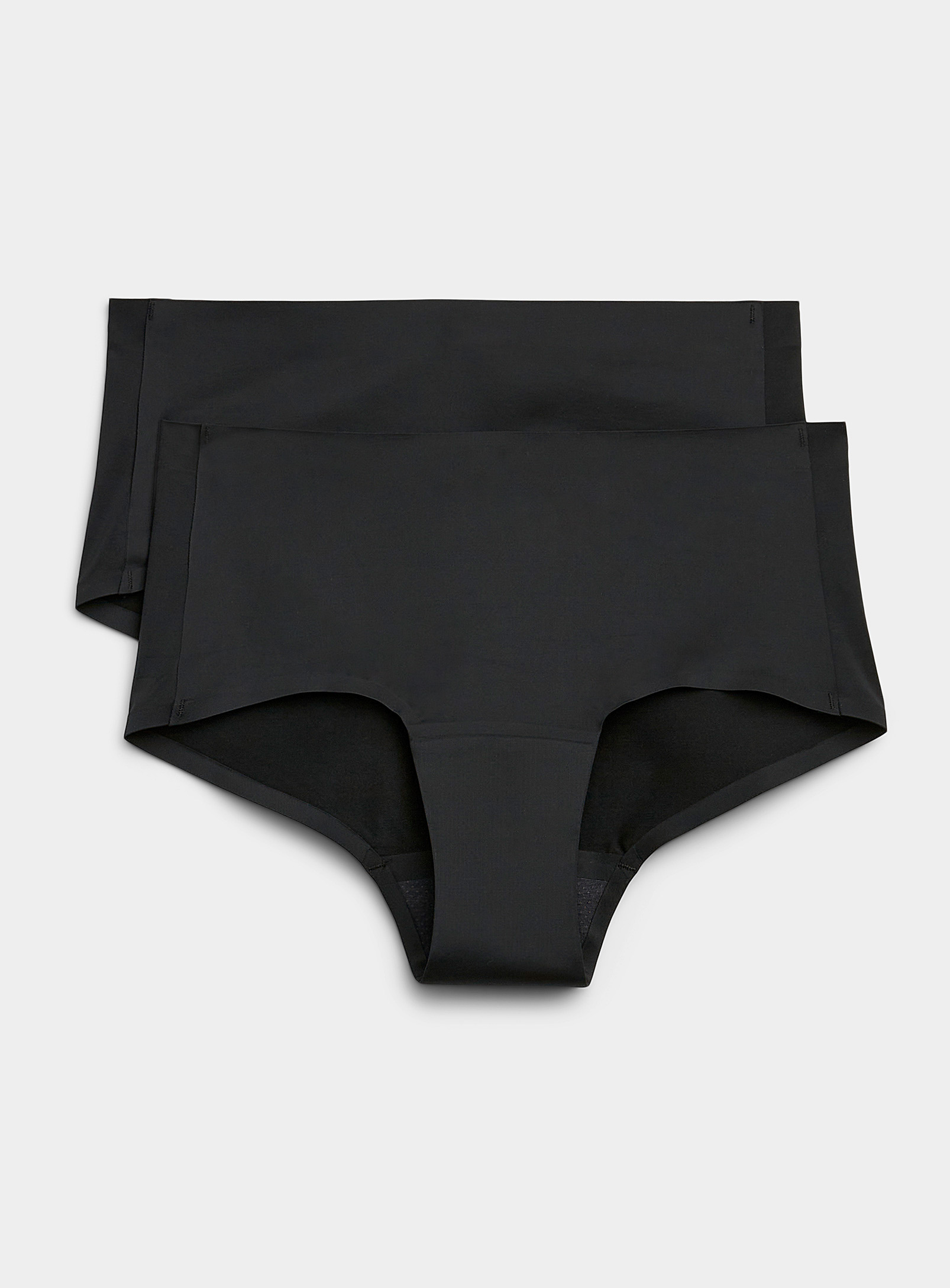Miiyu Hipster-cut Period Panties Set Of 2 In Black