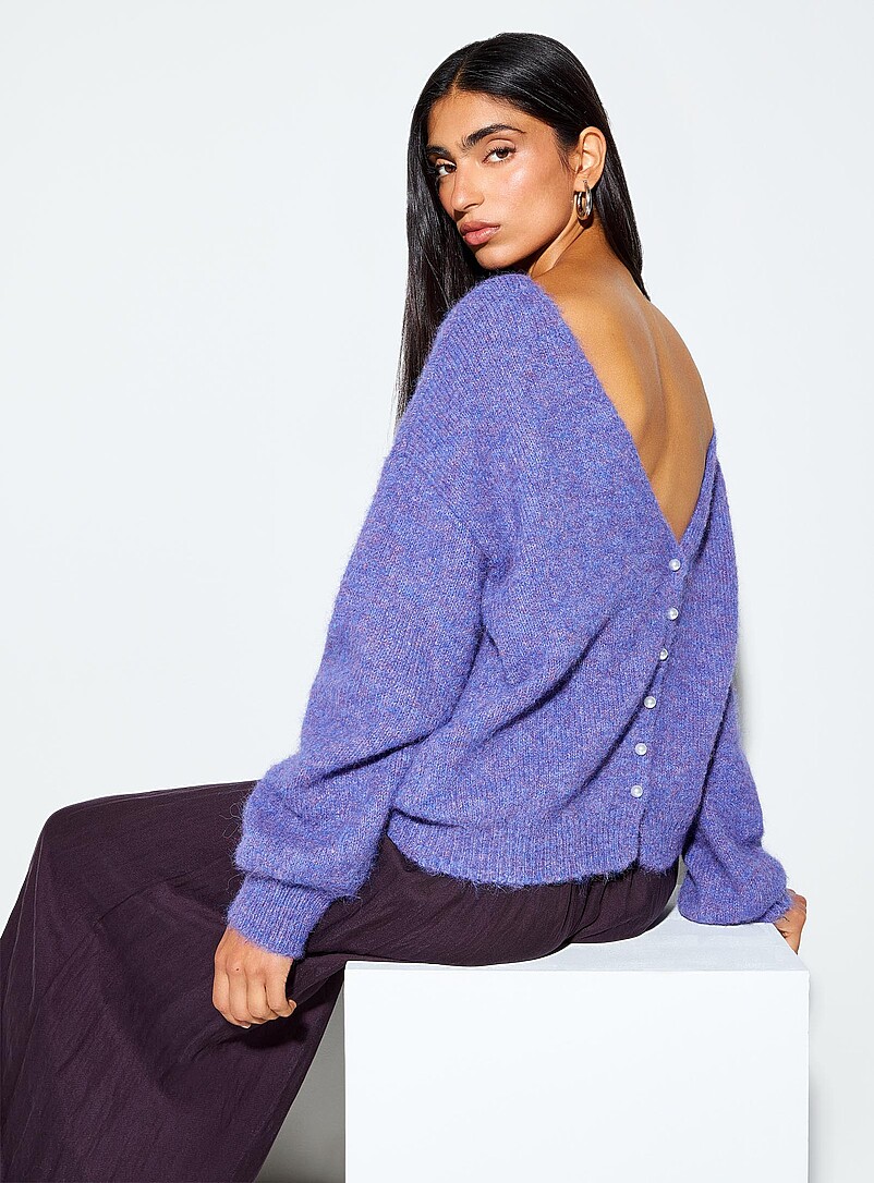 Pearly Buttons Reversible Cardigan