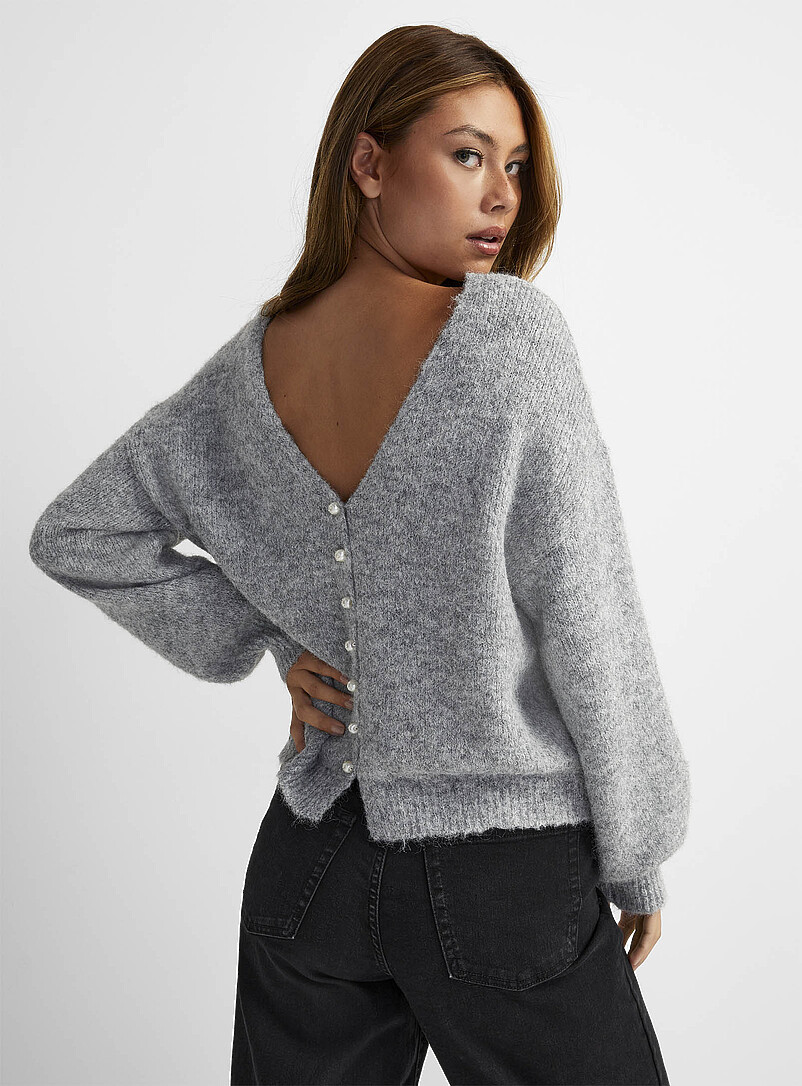 Pearly Buttons Reversible Cardigan