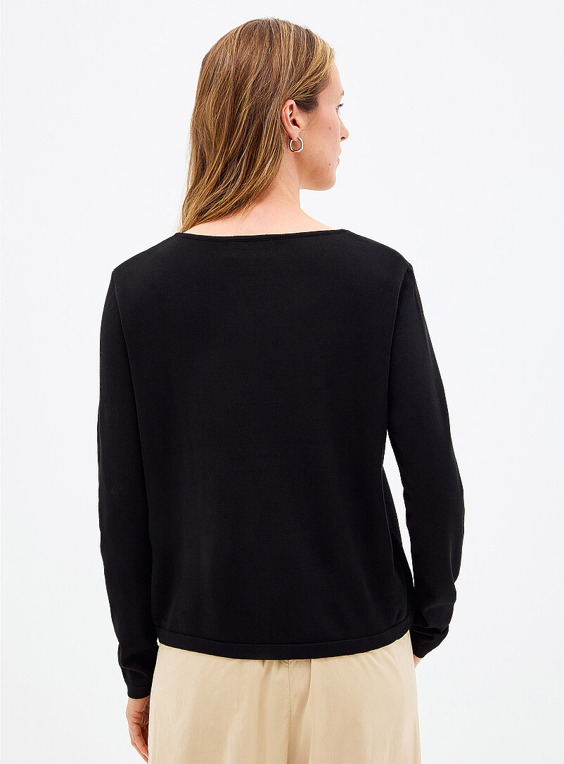 Sewn-in lace cami fine-knit cardigan product image 3