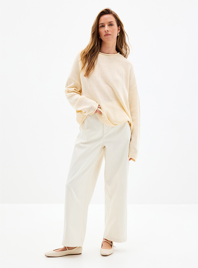 Rolled-hem loose sweater product image 2
