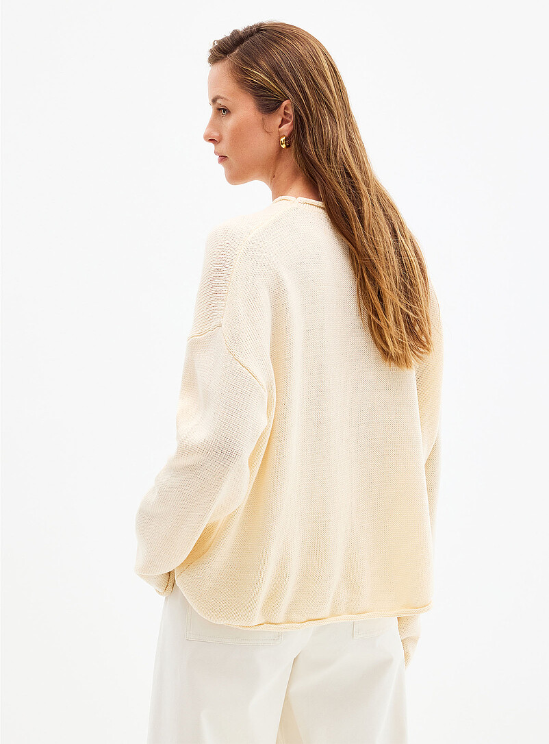 Rolled-hem loose sweater product image 3