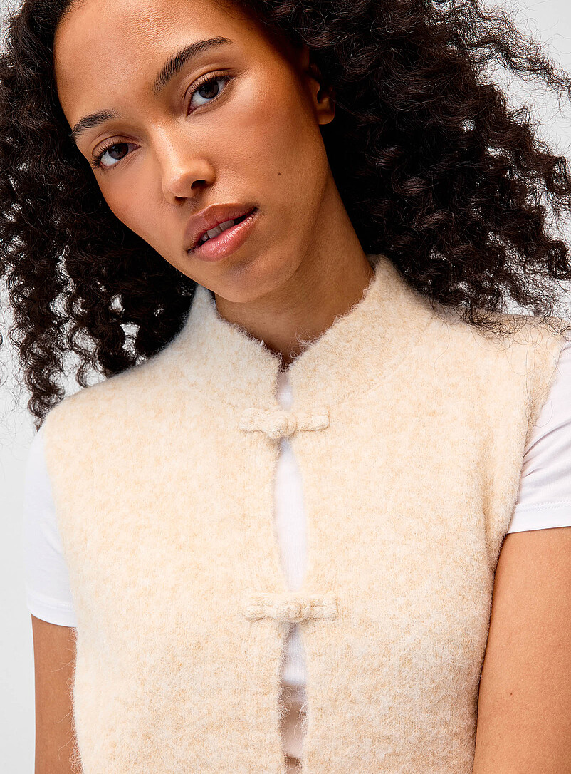 Frog closures touch-of-wool vest product image 2