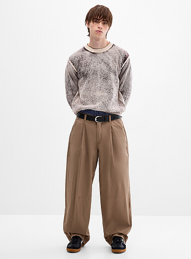 Pleated barrel pant <b>Baggy fit</b>