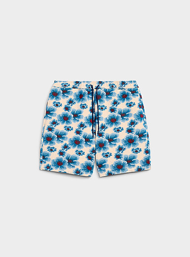 Floral tapestry jacquard short