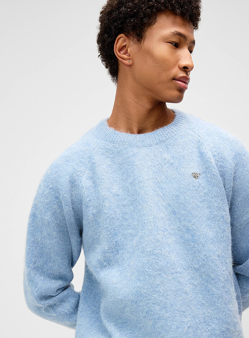 Fuzzy-knit sweater | Kuwalla | Shop Men's Crew Neck Sweaters