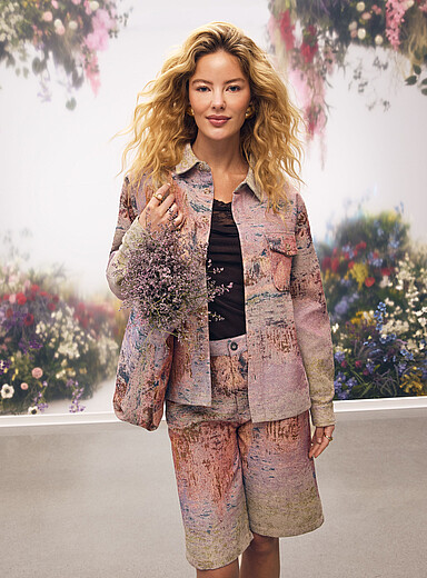 Le bermuda jacquard tableau impressionniste <b>Collection En hommage &agrave; Claude Monet</b>