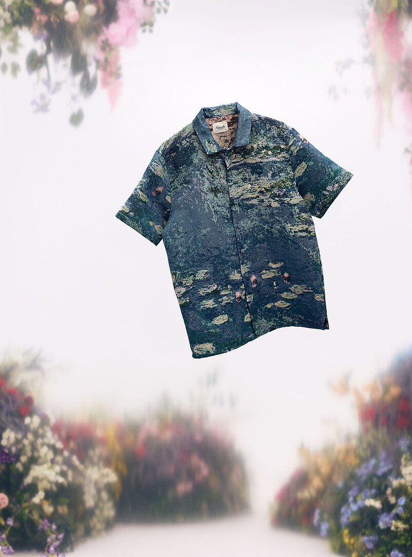 Impressionist painting jacquard shirt A Tribute to Claude Monet Collection product image 2
