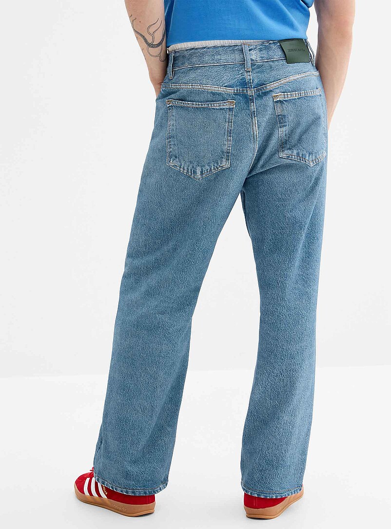 Relaxed faux-denim pant Loose fit product image 3