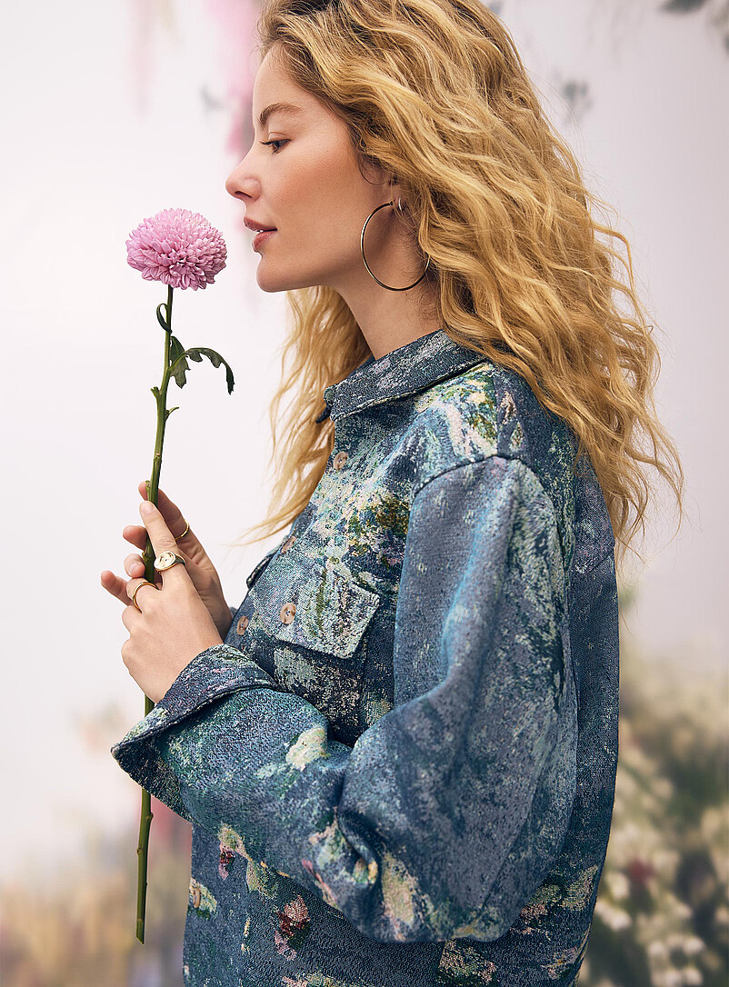 Impressionist painting jacquard jacket A Tribute to Claude Monet Collection product image (primary)