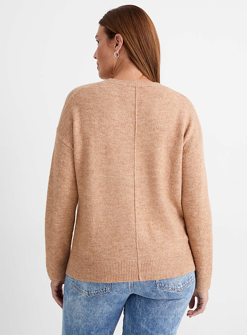 Contemporaine Honey Centre seam loose sweater for women