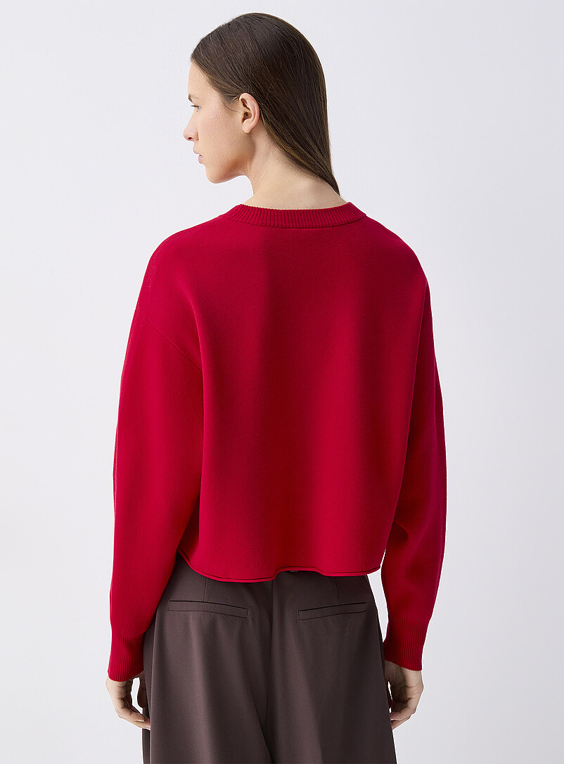Twik: Le chandail ample bord roulott&eacute; Violet pour femme