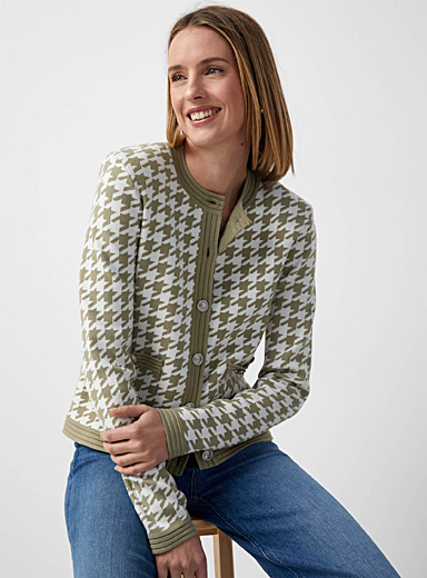 Cardigan Edina Ronay En Coton Vert Pâle - Taille S, Occasion Très Bon état
