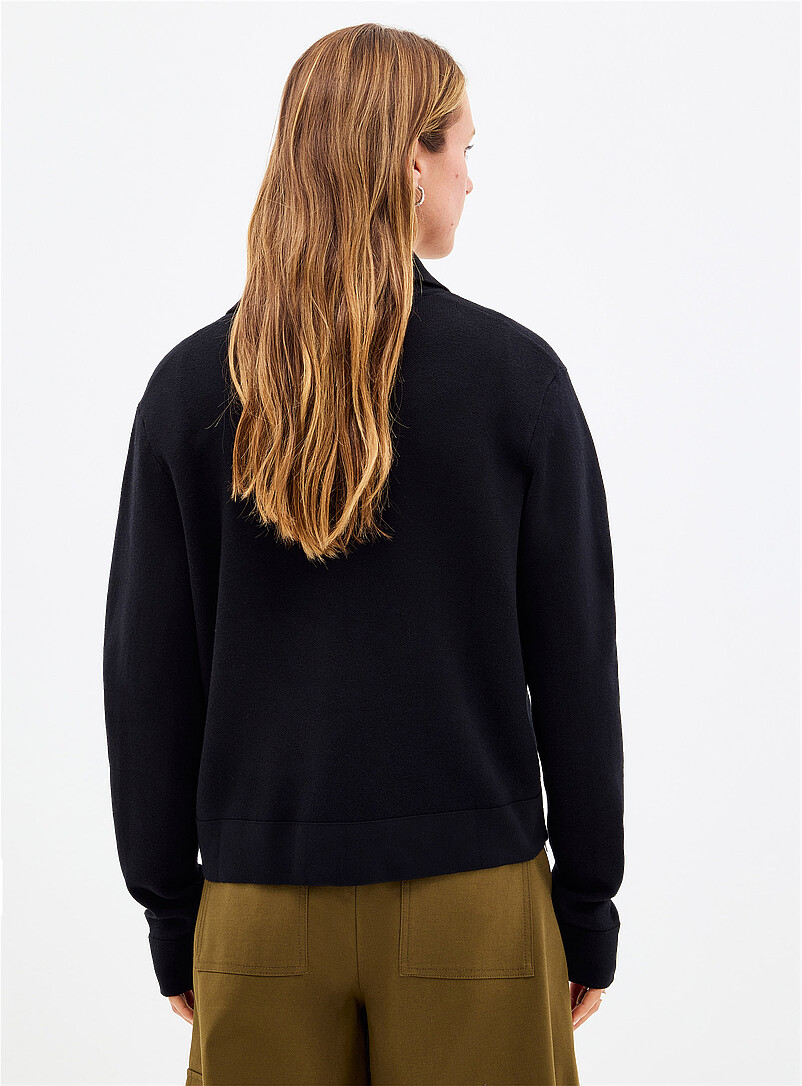 Contemporaine: Le cardigan col polo poches &agrave; rabat Sable pour femme