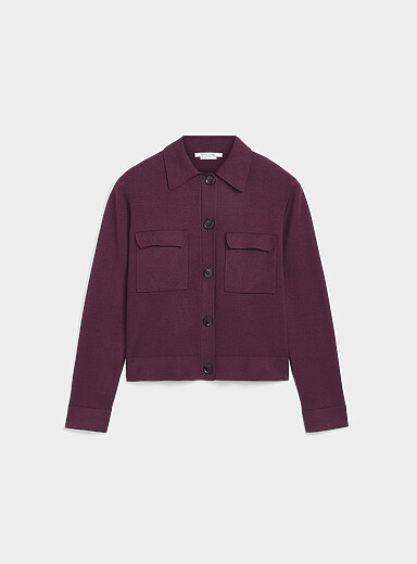 Le cardigan col polo poches &agrave; rabat