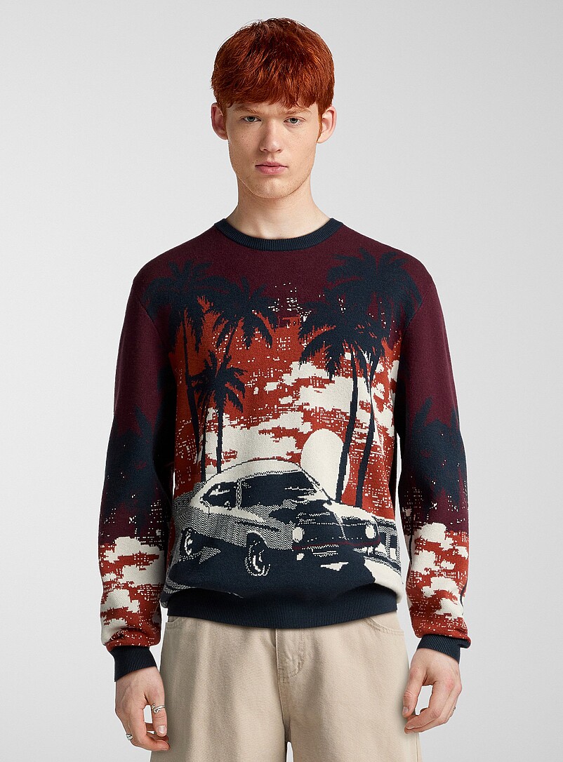 GURUNVANI Sweat Homme Épais Col Rond Pailleté – Pull Étincelant Confortable, Look Décontracté Tendance