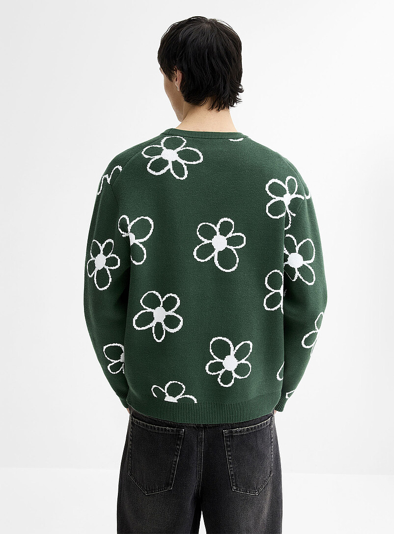 Djab Dog Jacquard pattern sweater for men