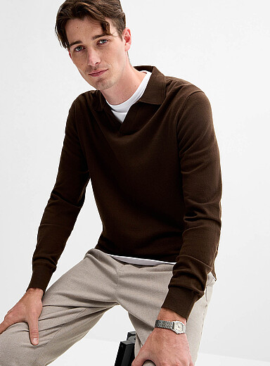 Johnny collar minimalist sweater
