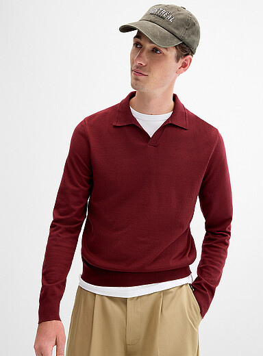 Johnny collar minimalist sweater