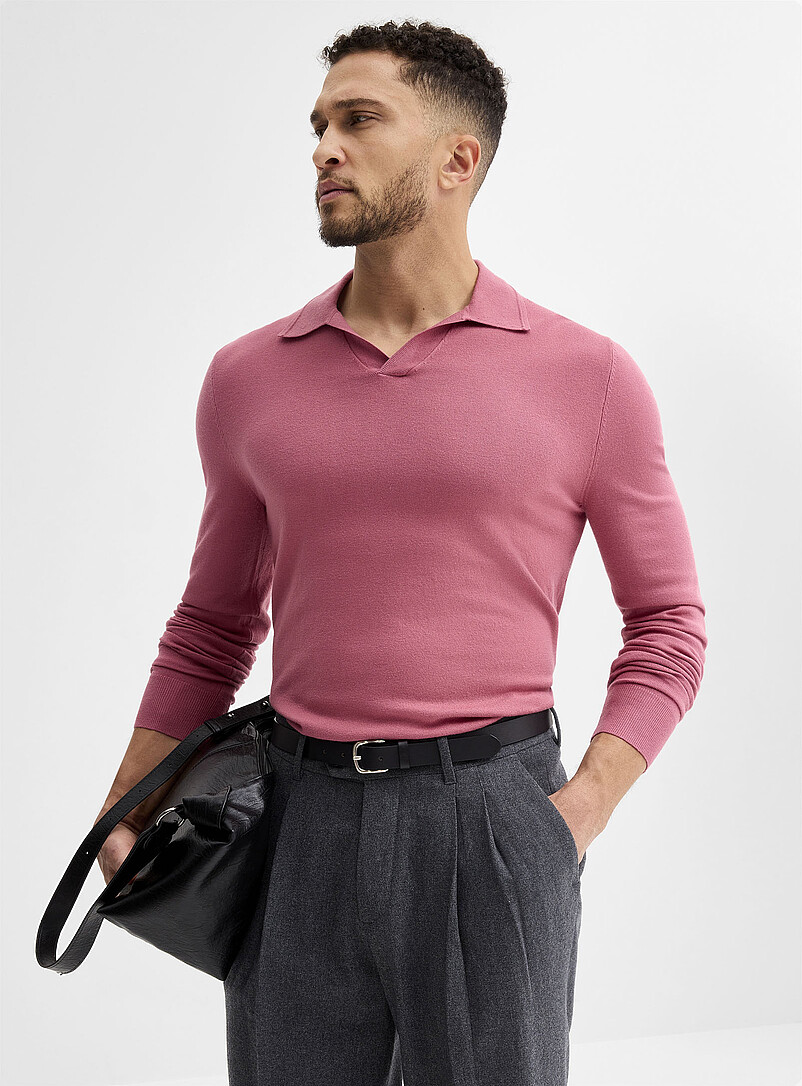 Johnny collar minimalist sweater | Le 31 | Shop Men's V-Neck Sweaters ...