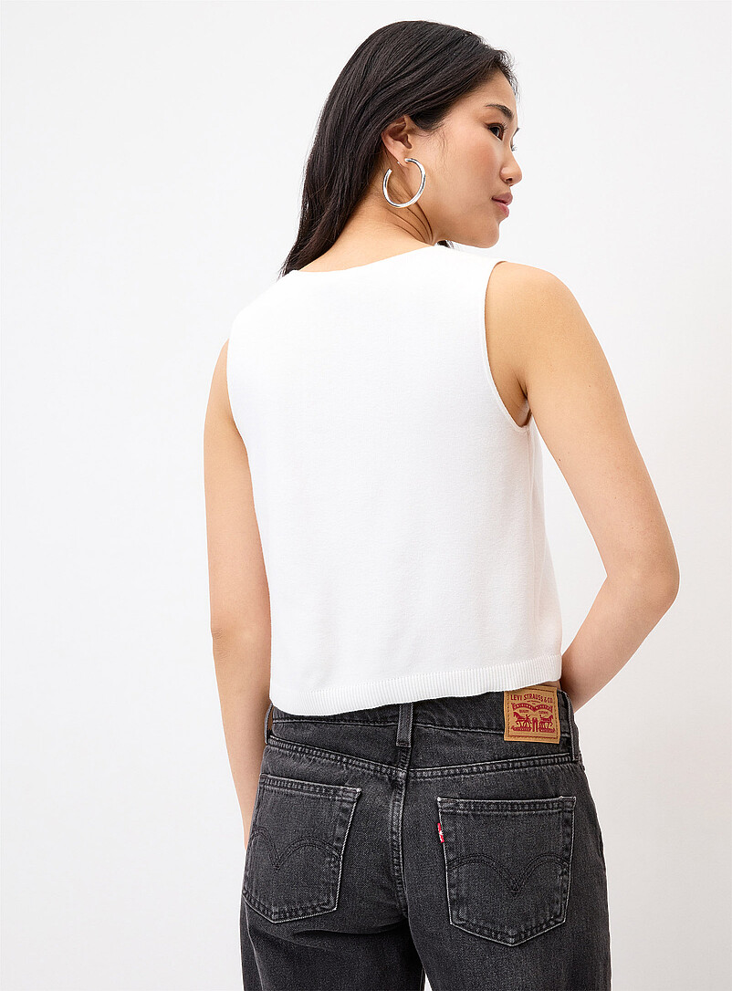 Twik: Le gilet fin tricot &agrave; boutons Rose pour femme