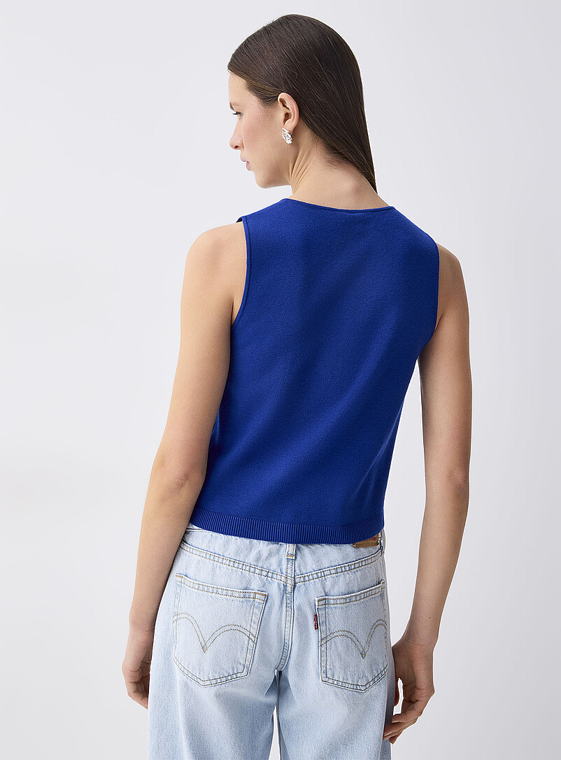 Twik: Le gilet fin tricot &agrave; boutons Rose pour femme