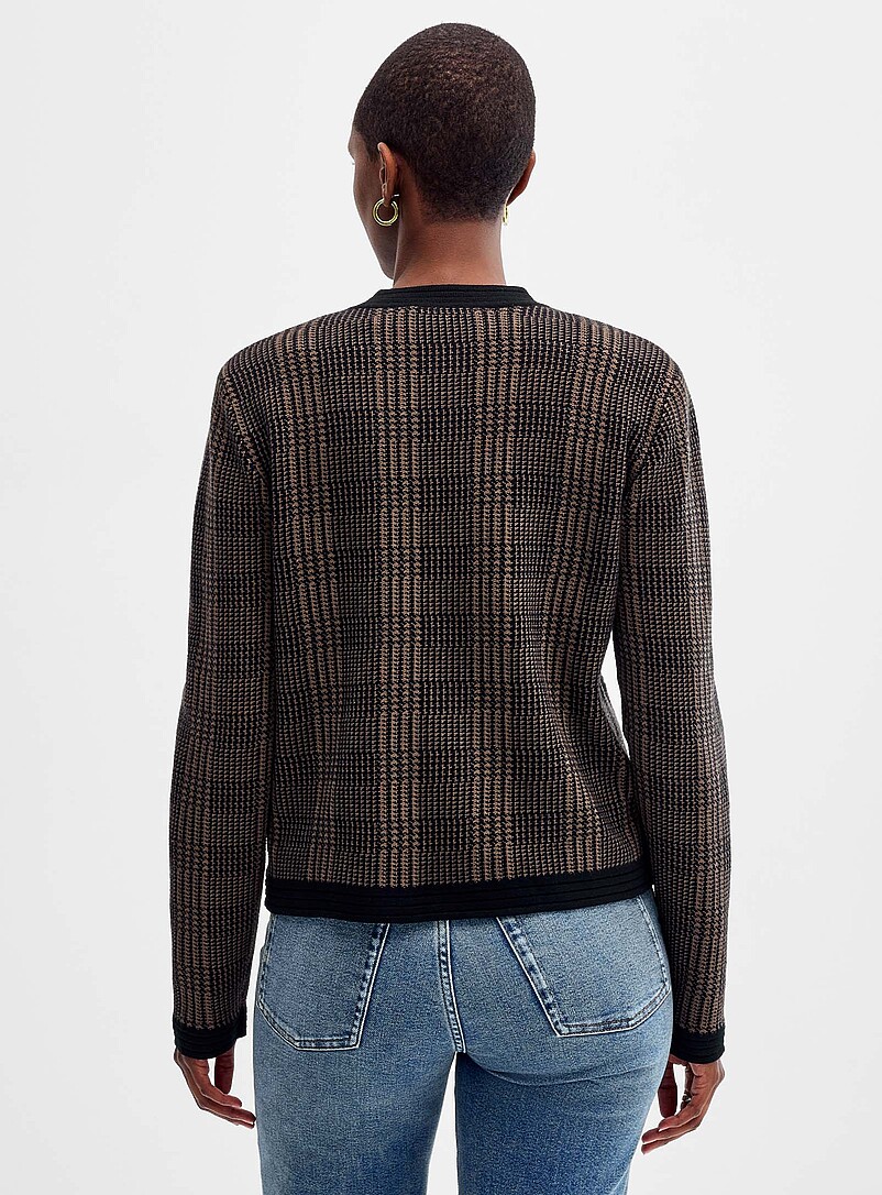 Metallic buttons jacquard cardigan | Contemporaine | Shop Women's