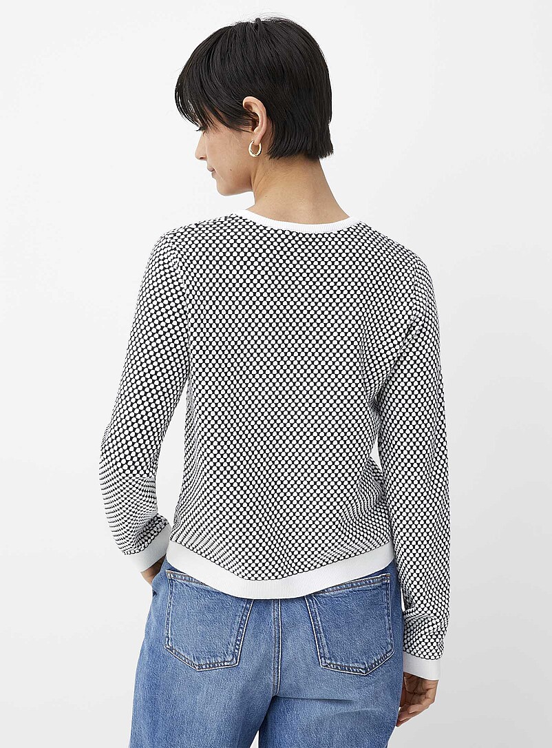 Contemporaine Navy/Midnight Blue Soft honeycomb sweater for women