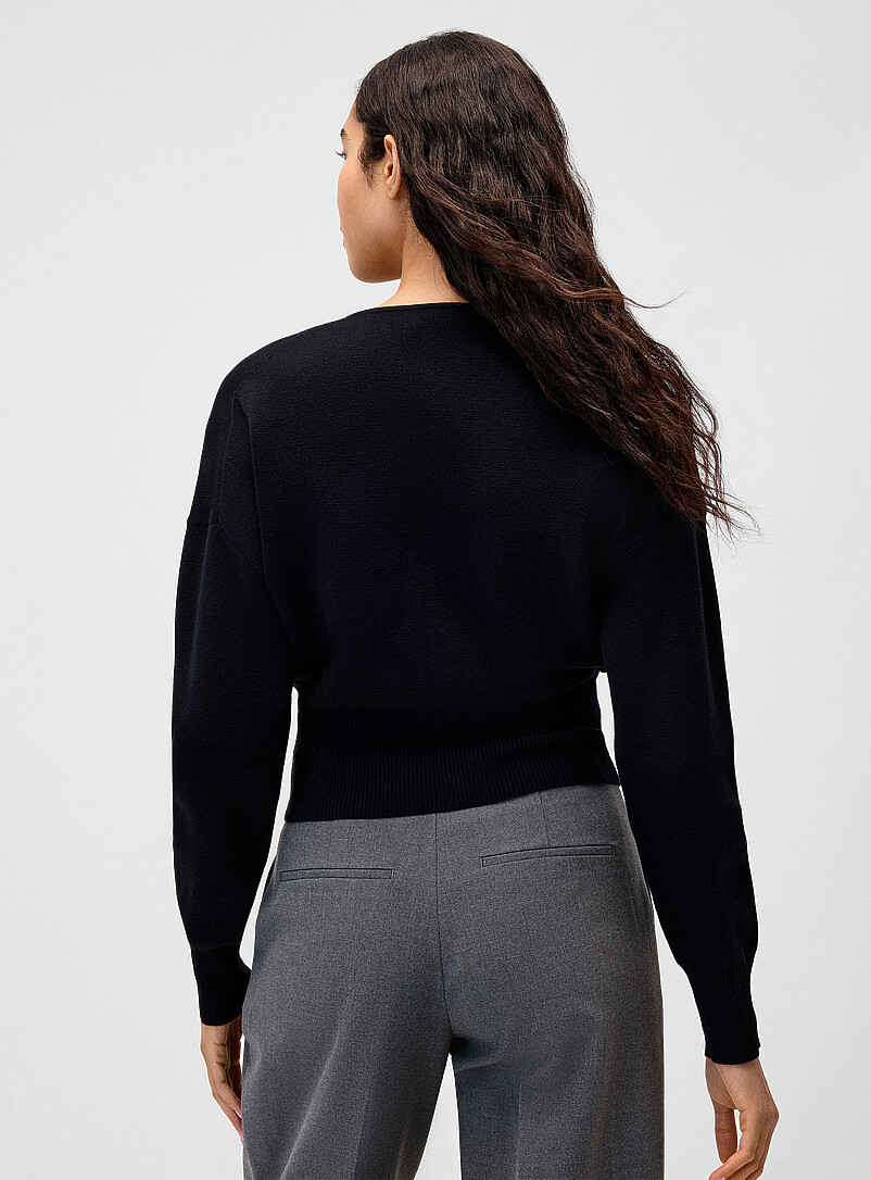Twik: Le cardigan taille cintr&eacute;e Vert fonc&eacute; - Mousse pour femme