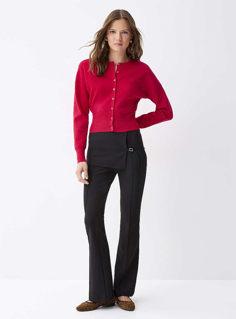 Twik: Le cardigan taille cintr&eacute;e Vert fonc&eacute; - Mousse pour femme