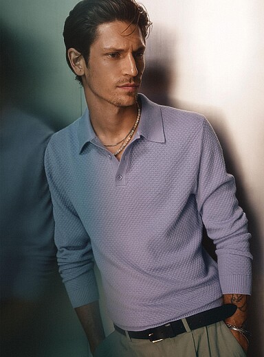 Le polo tricot emboss&eacute;