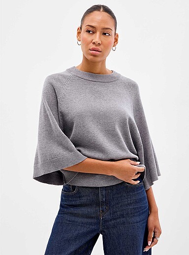 Le chandail carr&eacute; manches cloche raglan