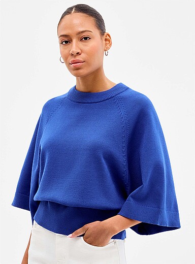 Le chandail carr&eacute; manches cloche raglan