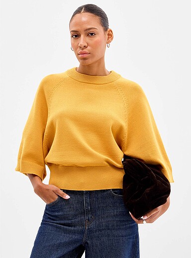 Le chandail carr&eacute; manches cloche raglan