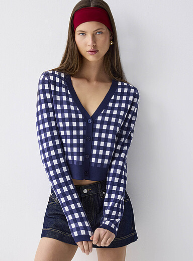 Le cardigan jacquard motif estival