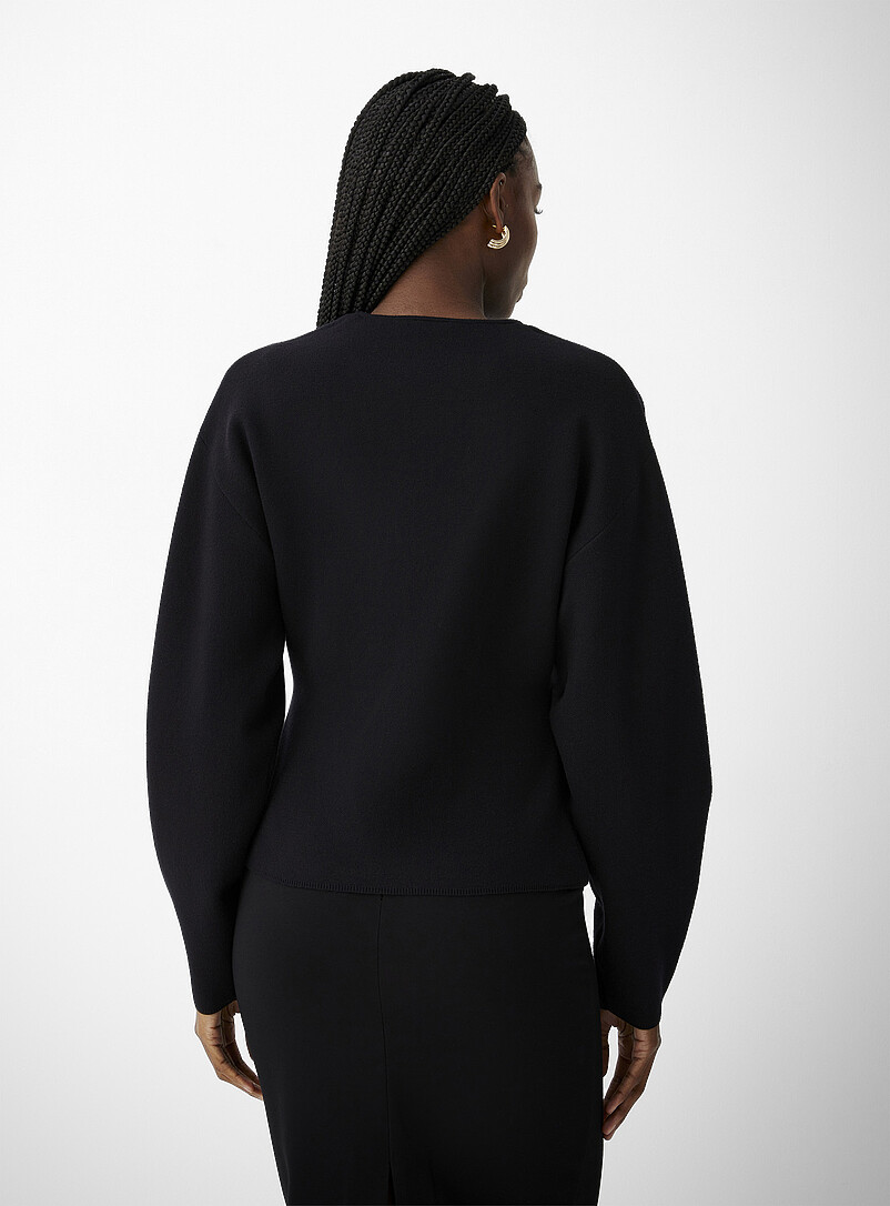 Ic&ocirc;ne: Le cardigan col V boutons dor&eacute;s tricot dense Lavande - Pourpre clair pour femme
