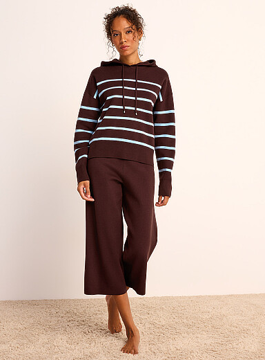 Solid knit cropped lounge pant