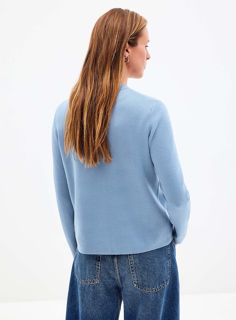 Contemporaine: Le cardigan poches plaqu&eacute;es boutons armoiries dor&eacute;s Noir pour femme
