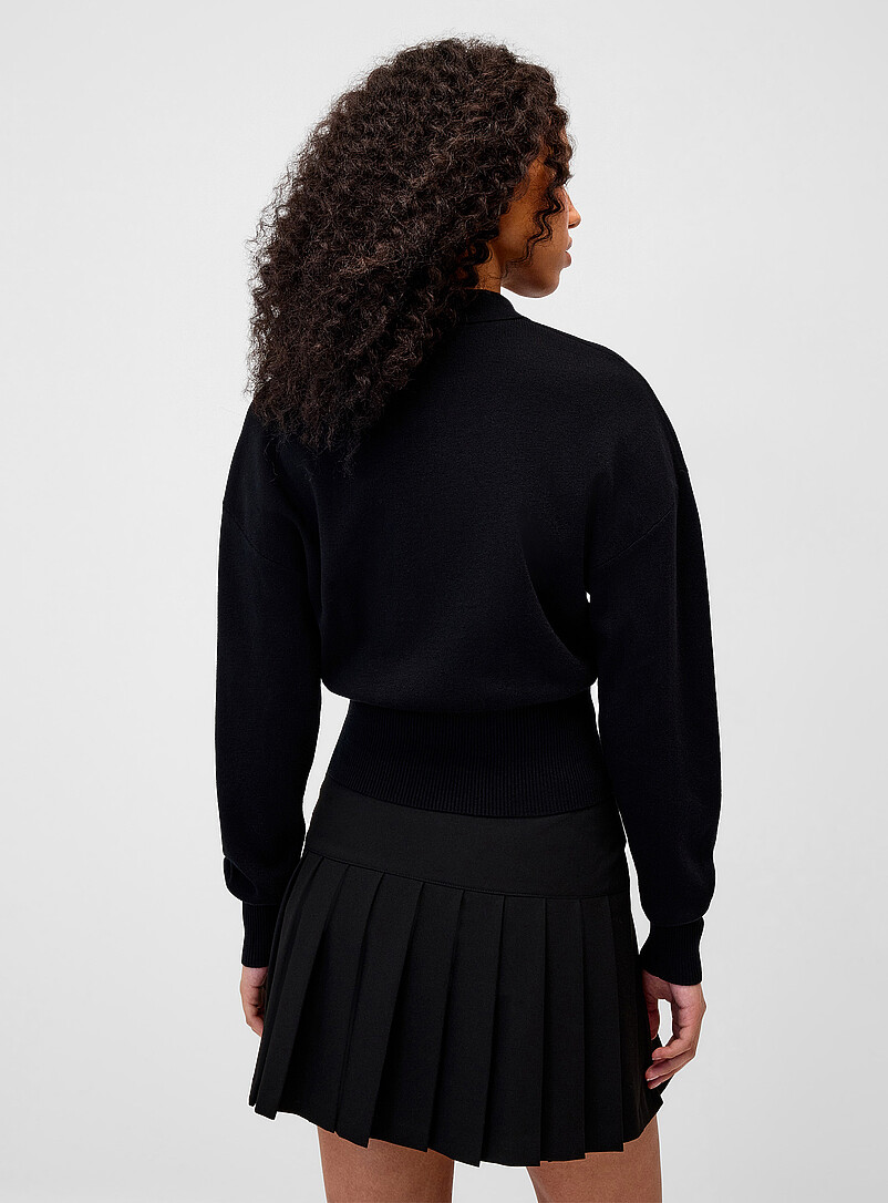 Twik: Le chandail col polo taille ajust&eacute;e Bleu p&acirc;le - Bleu ciel pour femme