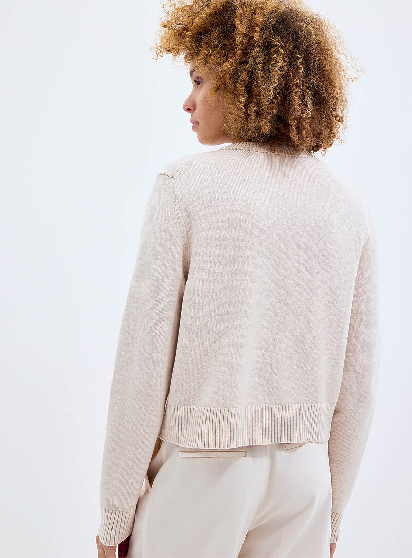 Contemporaine: Le cardigan carr&eacute; essentiel uni Rouge pour femme