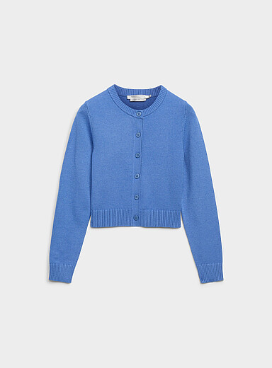 Essential solid boxy-fit cardigan
